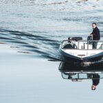 A monohull vessel for commercial marine operations.