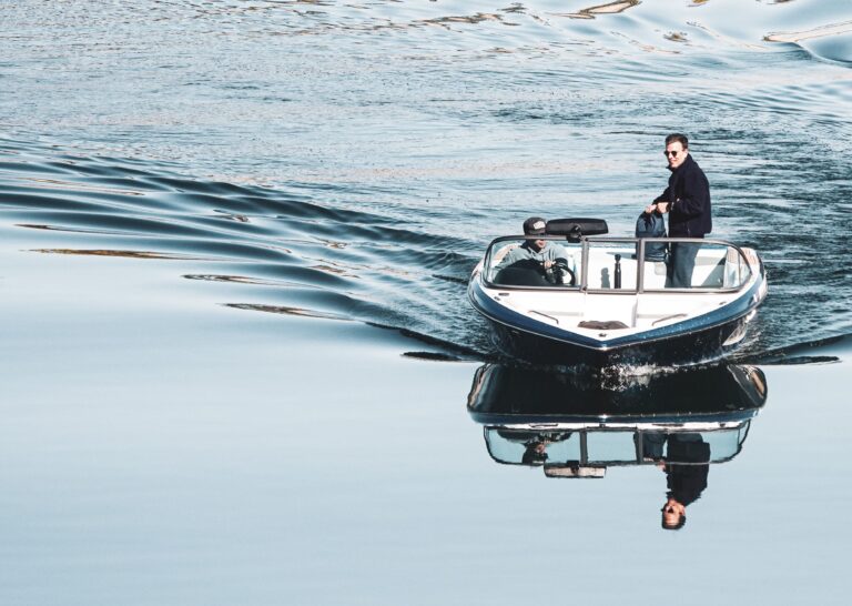 A monohull vessel for commercial marine operations.